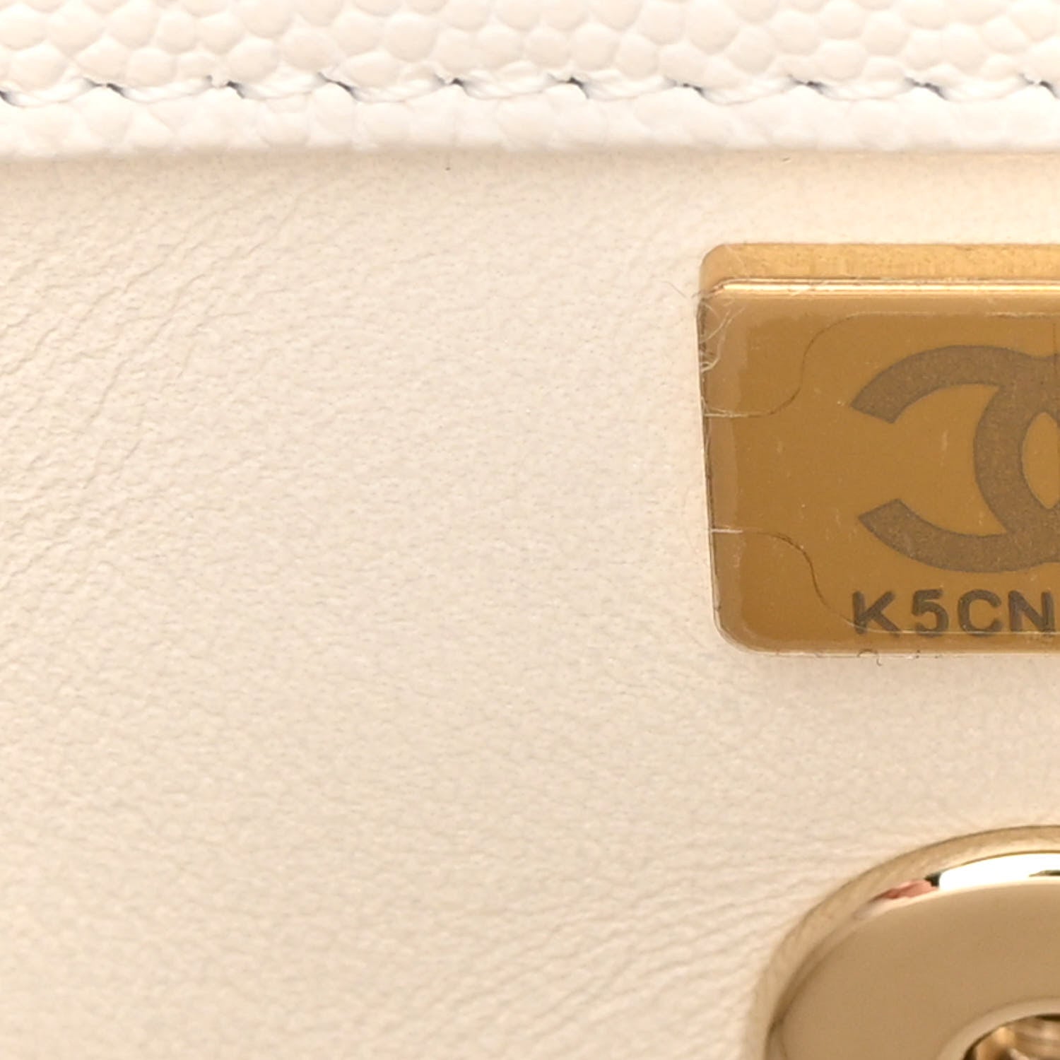 Chanel Caviar Quilted Mini Coco Handle Flap White 7 of 13