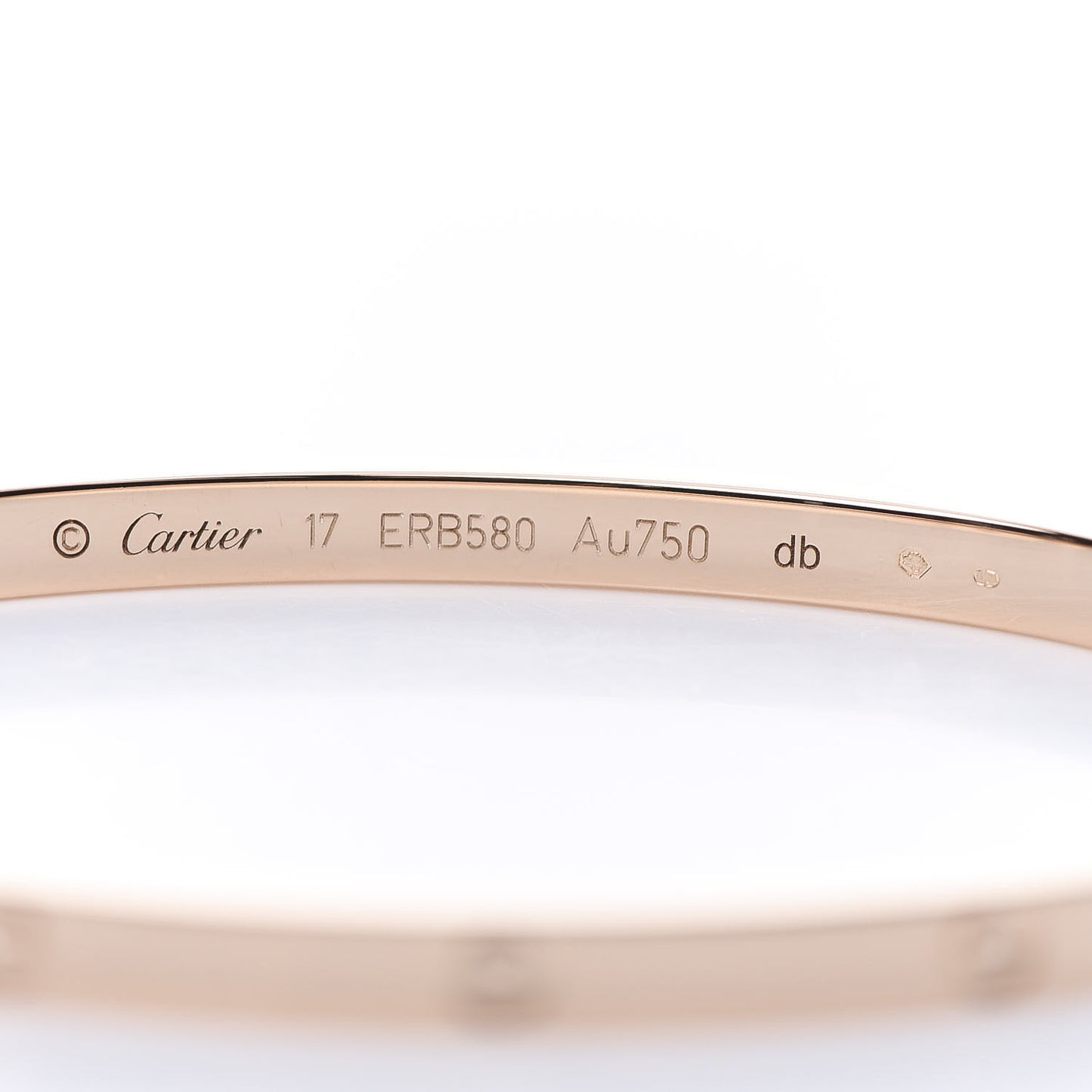 18K Pink Gold Small LOVE Bracelet 17