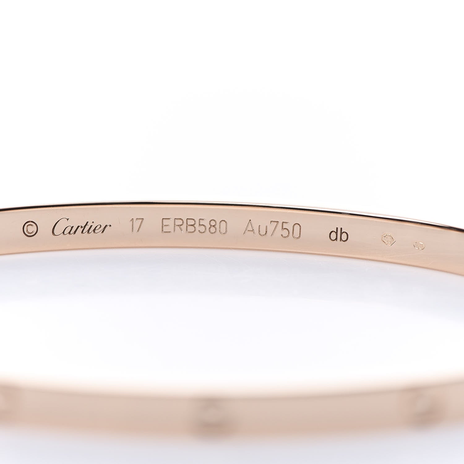 Cartier 18K Pink Gold Small LOVE Bracelet 17 4 of 5