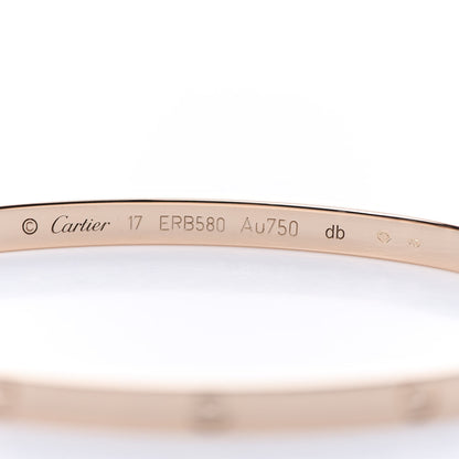 Cartier 18K Pink Gold Small LOVE Bracelet 17 4 of 5
