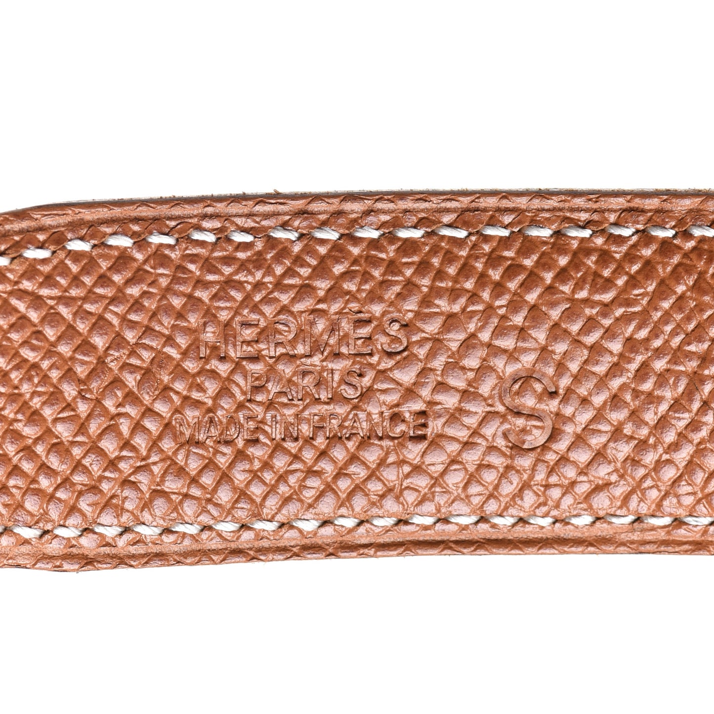 Box Epsom 32mm Stirrup Belt 85 Black Gold