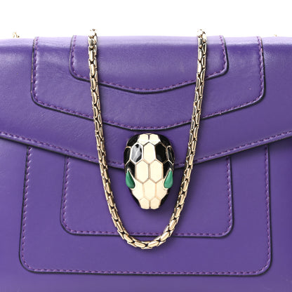 Bulgari Calfskin Small Serpenti Forever Snake Strap Crossbody Bag Amethyst 9 of 11