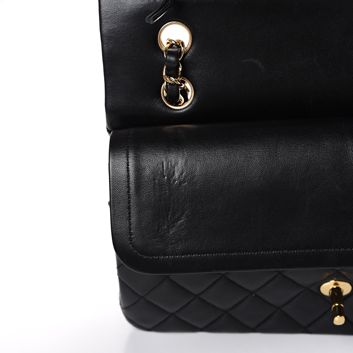Chanel Lambskin Quilted Medium Double Flap Black 11 of 17