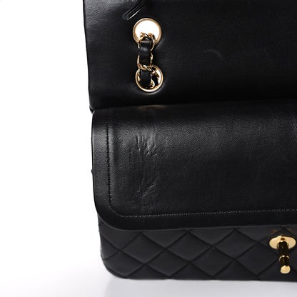 Chanel Lambskin Quilted Medium Double Flap Black 11 of 17