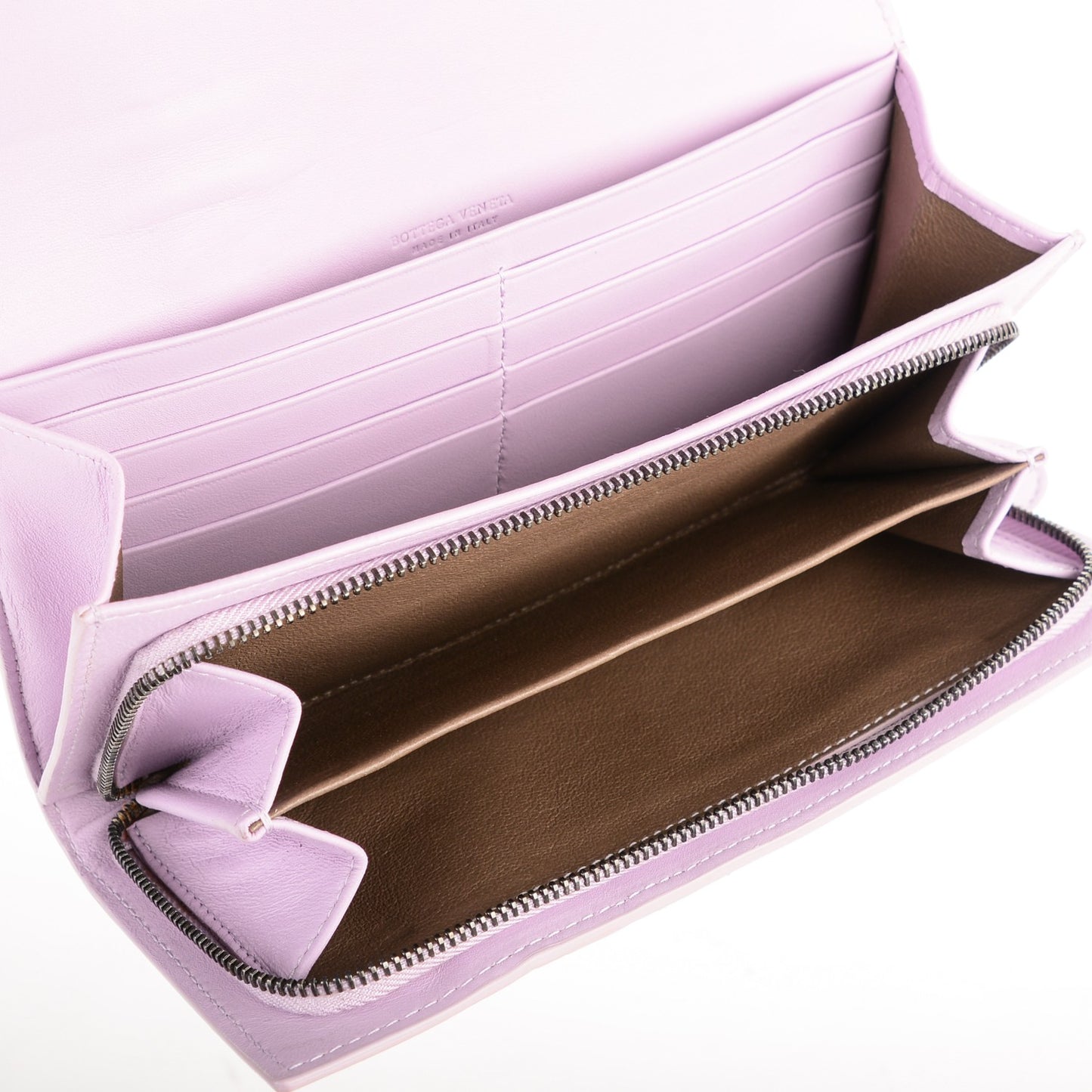 Nappa Intrecciato Ayers Continental Wallet Parme