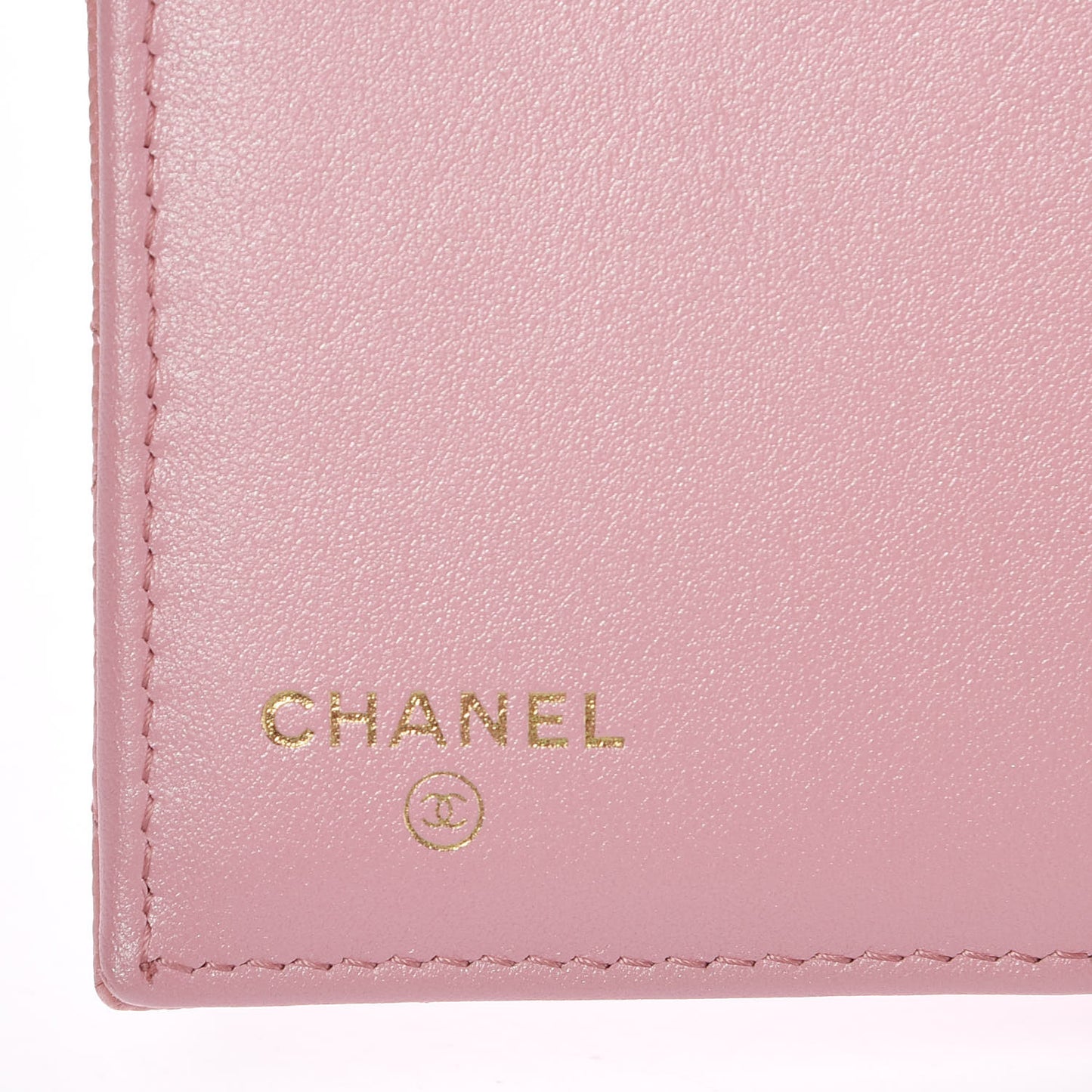 Iridescent Caviar Quilted Small Flap Wallet Rose Pink