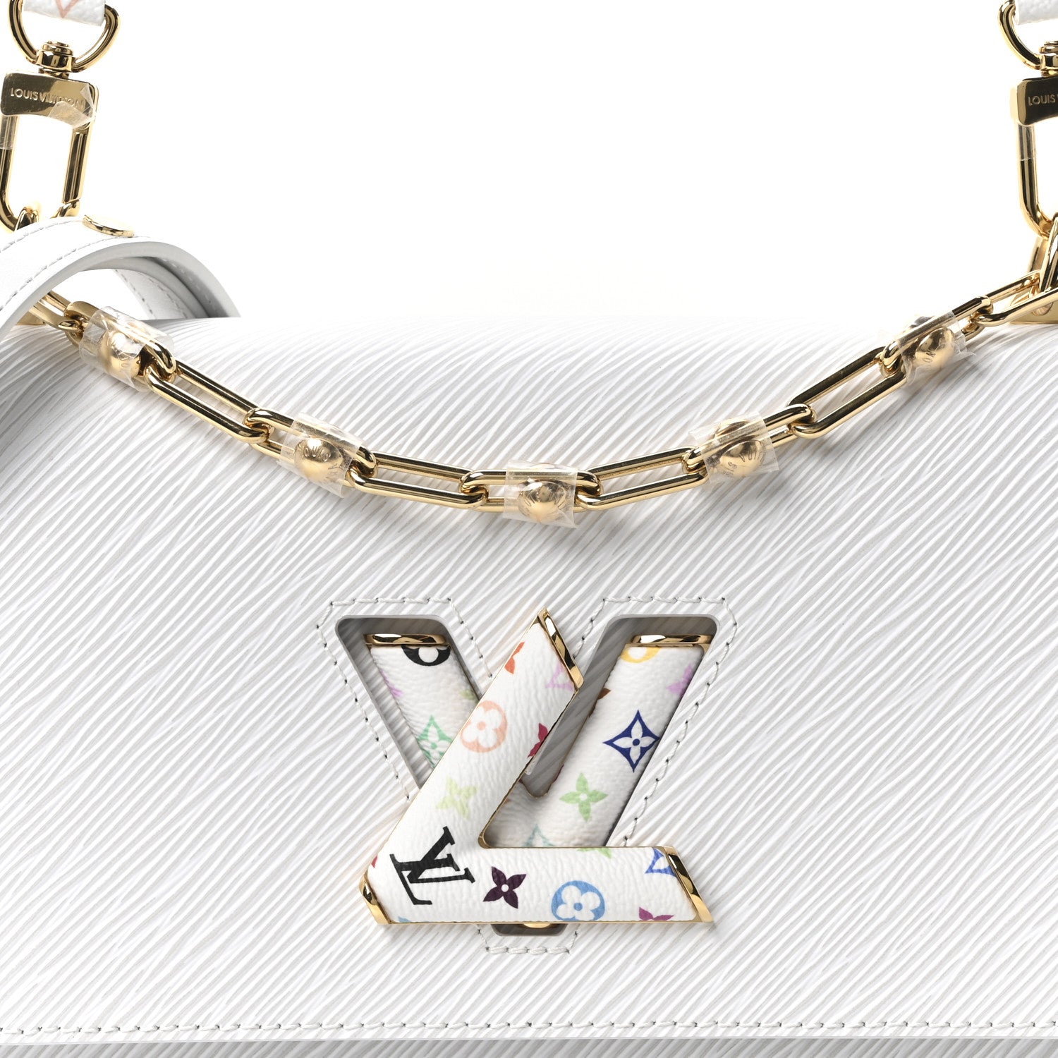 Louis Vuitton LV X TM Epi Twist MM Slim Shoulder Bag White 1847154