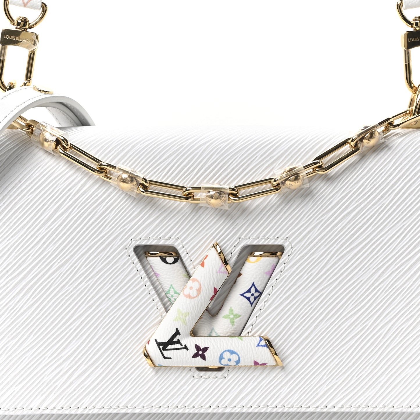 LV X TM Epi Twist MM Slim Shoulder Bag White