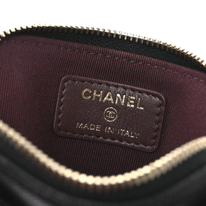 Chanel Caviar Quilted Zip Card Holder Wallet Black 6 of 9