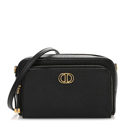 Christian Dior Grained Calfskin Caro Double Pouch Black 1 of 11