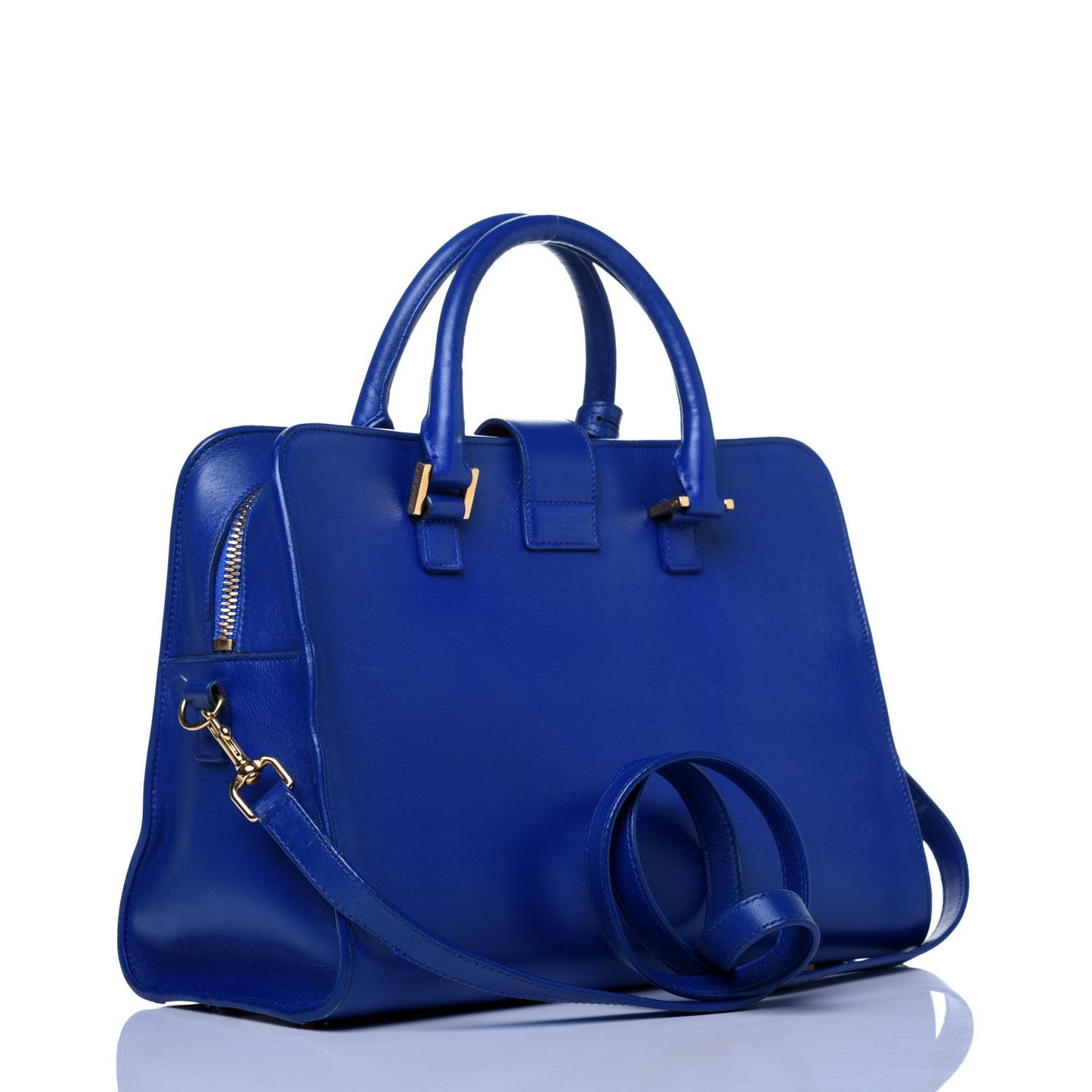 Smooth Calfskin Small Monogram Cabas Blue Majorelle