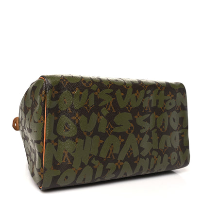 Louis Vuitton Monogram Graffiti Speedy 30 Kaki 4 of 9