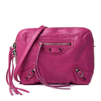 Balenciaga Agneau Arena Classic Silver Hardware XS Reporter Crossbody Rose Flamingo 1 of 5