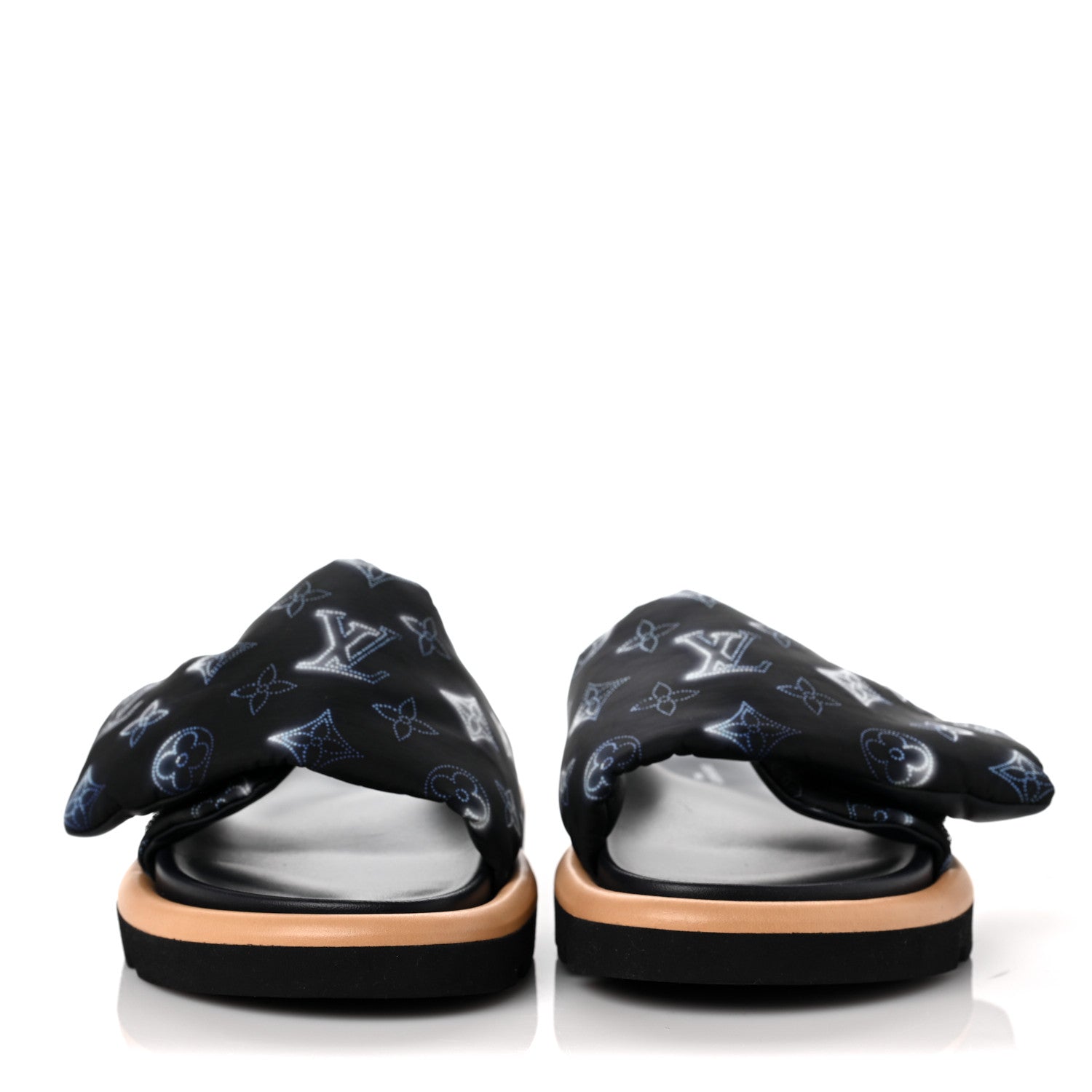 Louis Vuitton Nylon Monogram Womens Pool Pillow Comfort Mules 36 Navy Blue 2 of 7