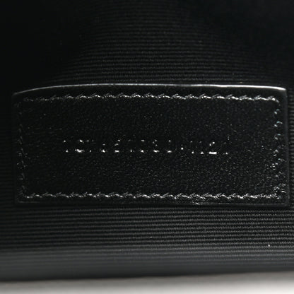 Saint Laurent Grain De Poudre Textured Mixed Matelasse Triquilt Monogram Clutch Storm 7 of 8