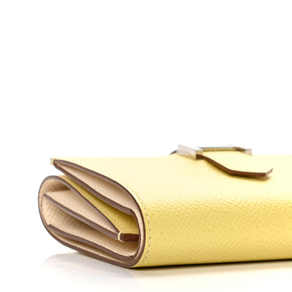 Hermes Epsom Verso Tri-Fold Bearn Compact Wallet Jaune Poussin Nata 8 of 13