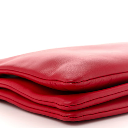 Celine Lambskin Large Trio Crossbody Bag Red 10 of 11