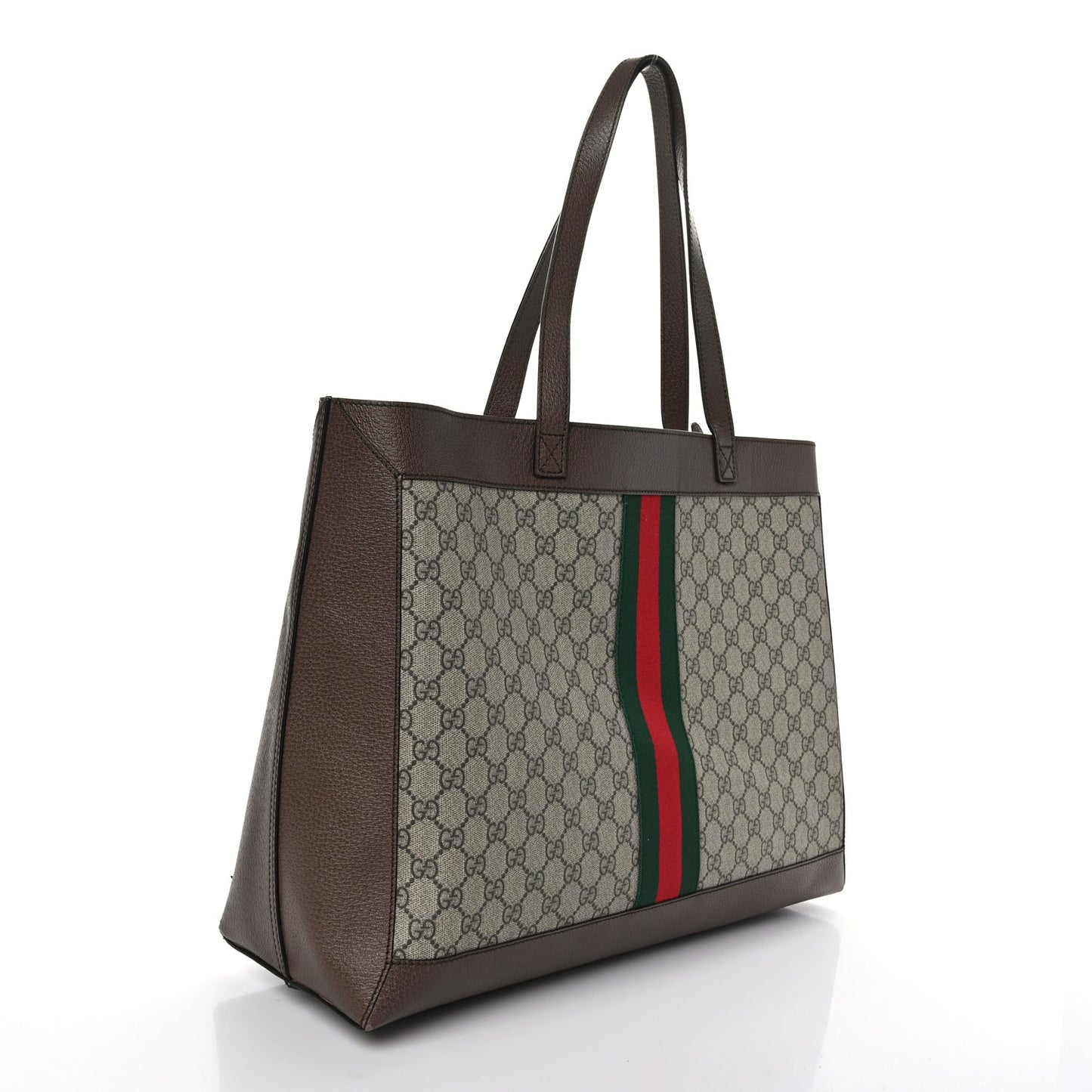 GG Supreme Monogram Web Ophidia Tote Brown