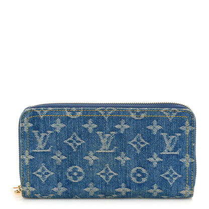 Louis Vuitton Monogram Denim Zippy Wallet NM Blue 1 of 7