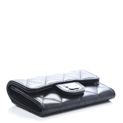 Chanel Lambskin Quilted Flap Card Holder Black 4 of 11