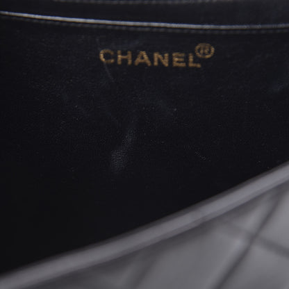 Chanel Lambskin Quilted Jumbo Kelly Flap Bag Black 14 of 22
