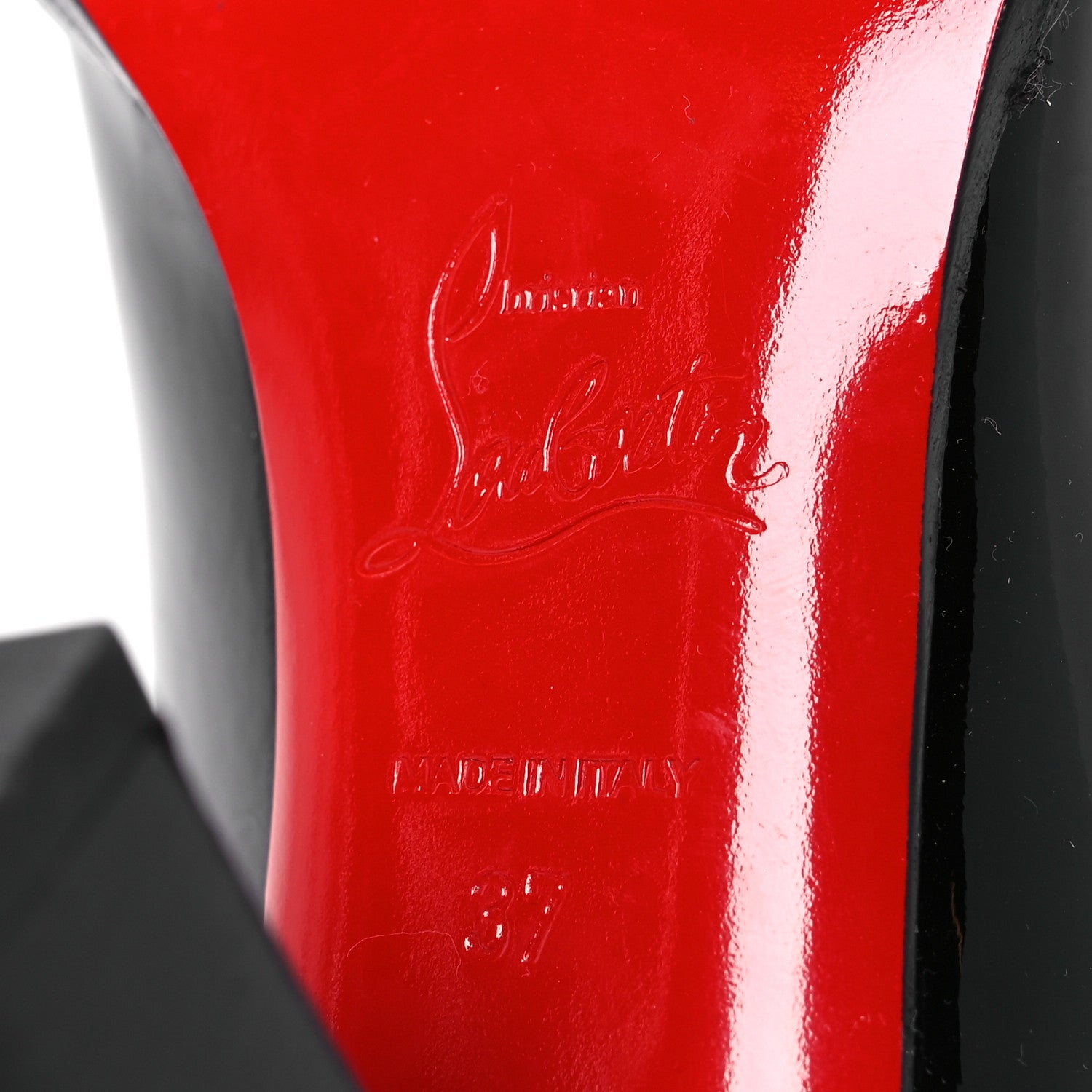 Christian Louboutin Patent Top Street 85 Mary Jane Pumps 37 Black 8 of 15