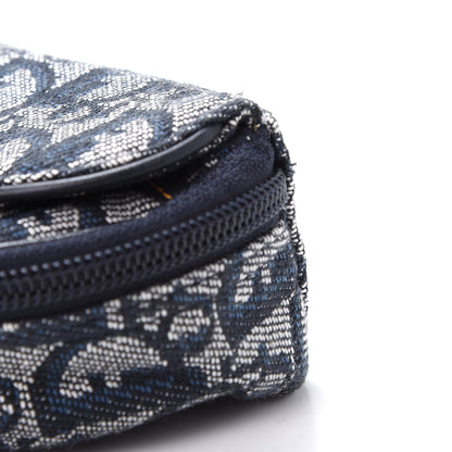 Christian Dior Monogram Mini Saddle Zip Pouch Navy Blue 10 of 10