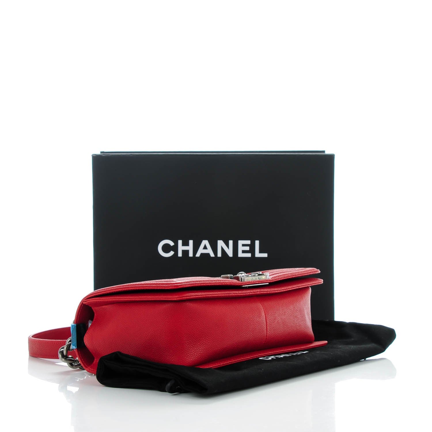 Chanel Caviar Quilted Medium Boy Flap Red 4 of 7
