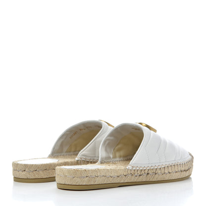 Gucci Nappa Matelasse GG Marmont Espadrille Slippers 38.5 Great White 4 of 9