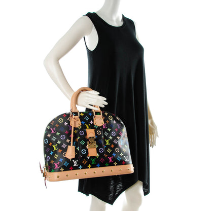Louis Vuitton Monogram Multicolor Alma GM Black 2 of 7