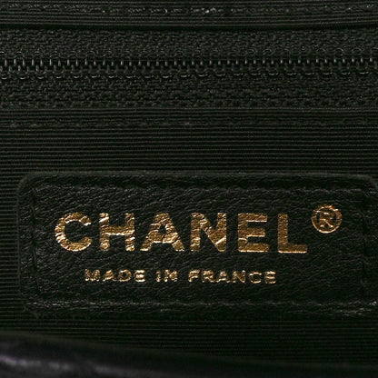 Chanel Calfskin Quilted Large Elegant CC Flap Navy Black 7 of 11