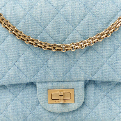 Chanel Denim Quilted 2.55 Reissue 226 Flap Light Blue 8 of 10