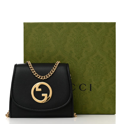 Gucci Roxy Calfskin Medium Blondie Chain Wallet Black 11 of 11