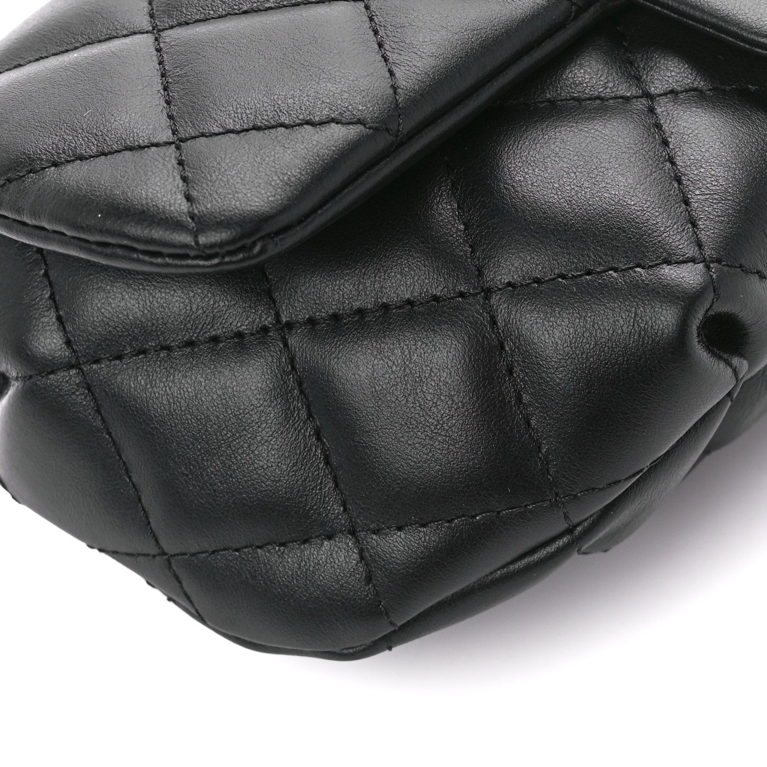 Chanel Calfskin Quilted CC Uniform Flap Belt Bag Black 11 of 13