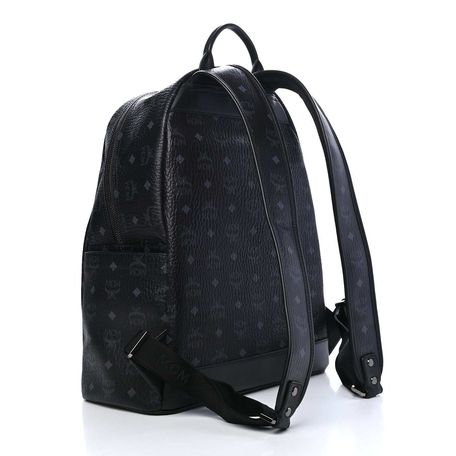 MCM Visetos Large Stark Backpack Black 3 of 8