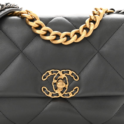 Chanel Lambskin Quilted Medium Chanel 19 Flap Dark Grey 8 of 10
