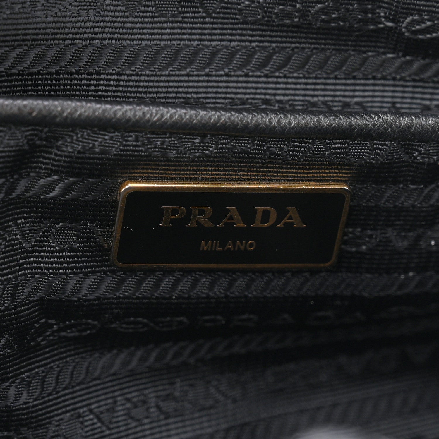 Prada Saffiano Tessuto Nylon Shopping Tote Black 6 of 11