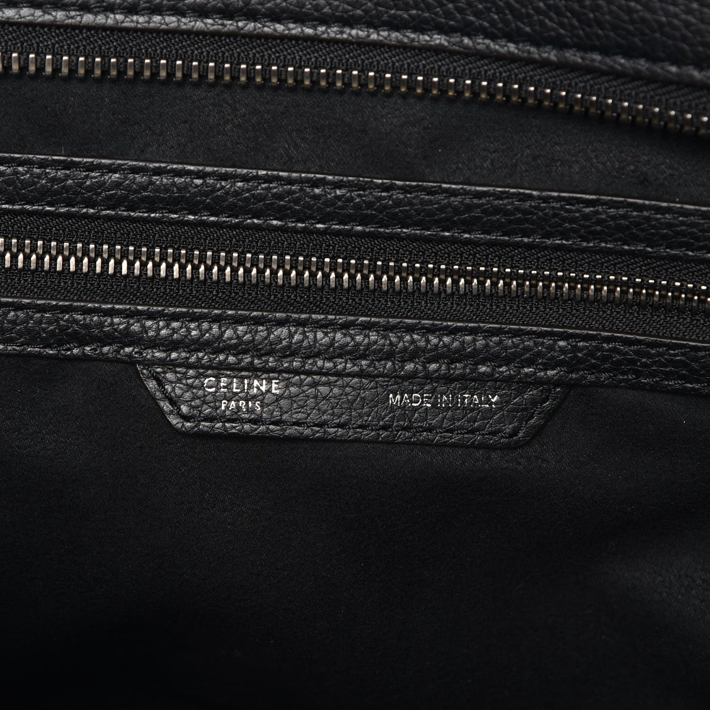 Drummed Calfskin Mini Luggage Black