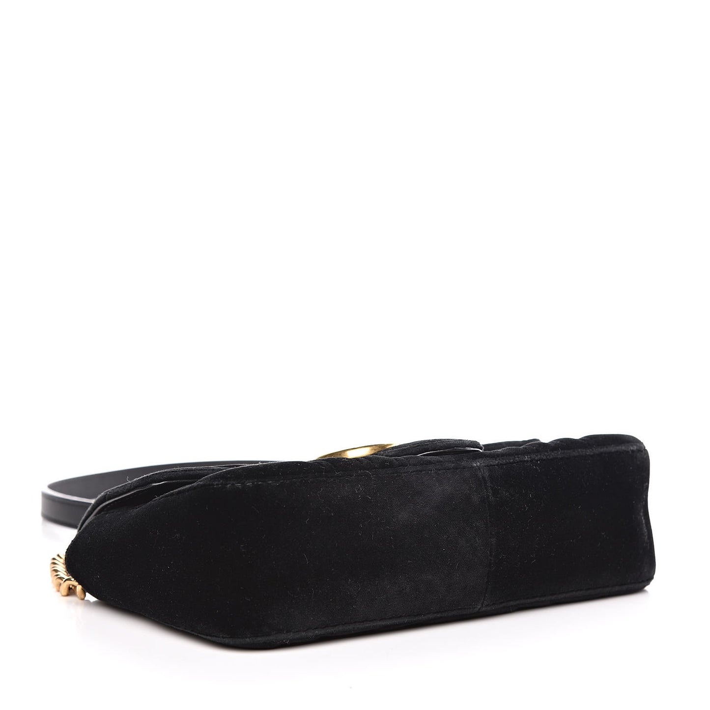 Velvet Matelasse Mini GG Marmont Shoulder Bag Black