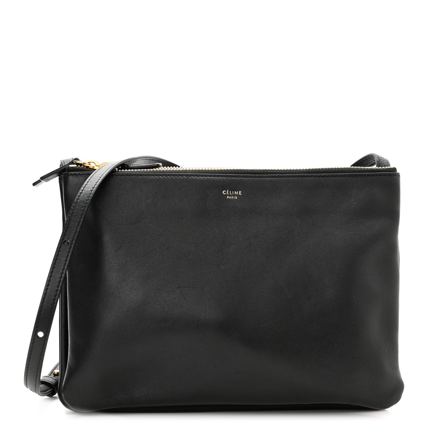 Lambskin Large Trio Crossbody Bag Black