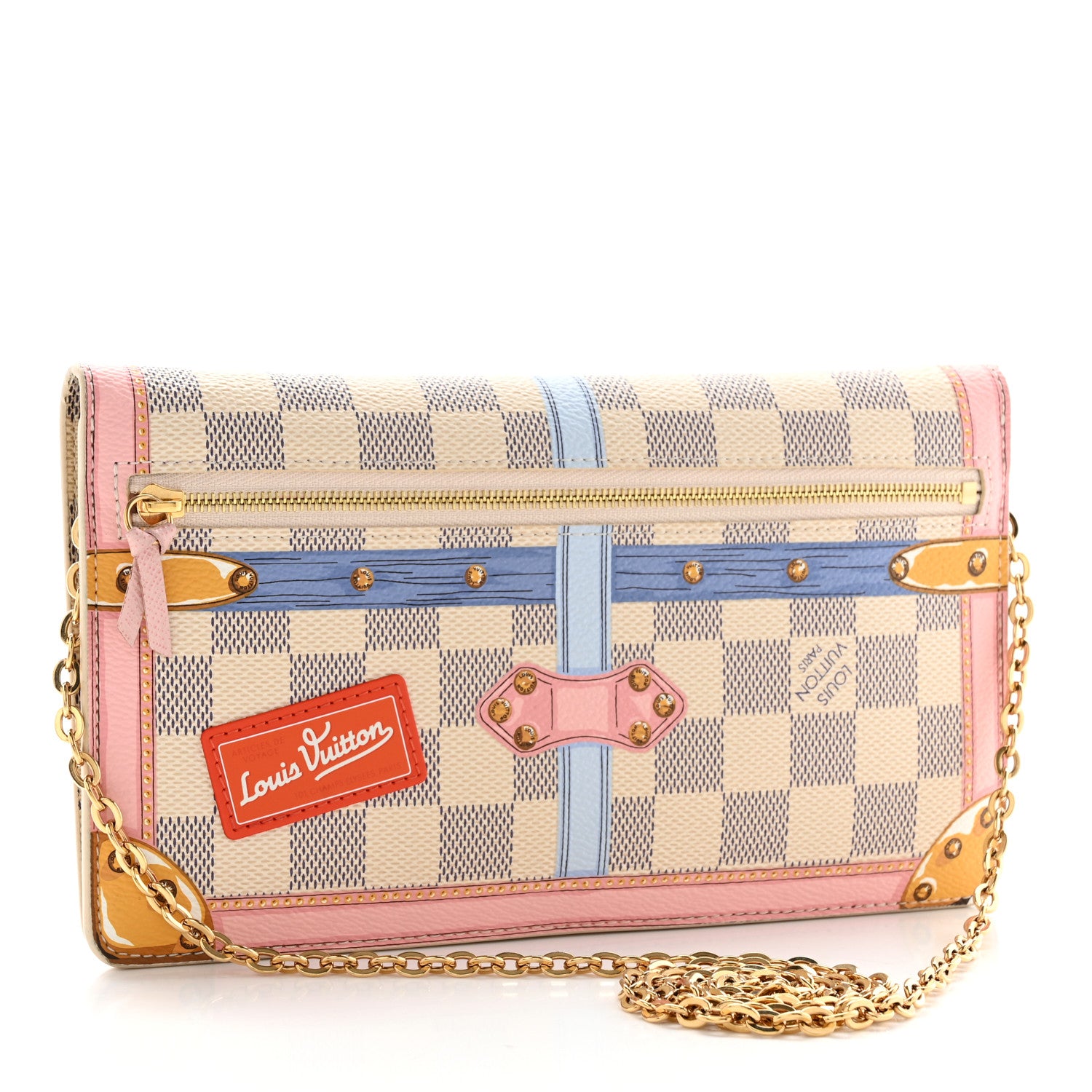Louis Vuitton Damier Azur Summer Trunks Pochette Weekend 3 of 9