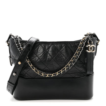 Chanel Aged Calfskin Quilted New Medium Gabrielle Hobo Black 1 of 10