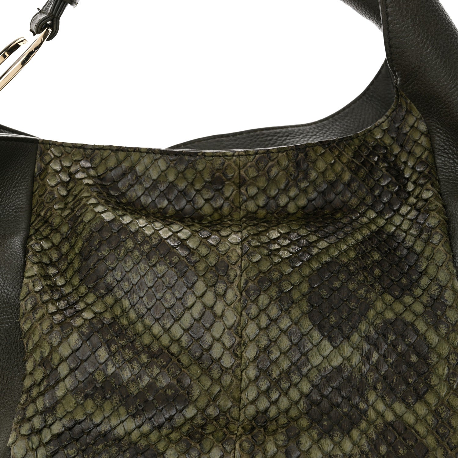 Gucci Snakeskin Greenwich Shoulder Bag Green 8 of 10