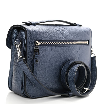 Louis Vuitton Metallic Empreinte Monogram Giant Pochette Metis Navy Nacre 3 of 7