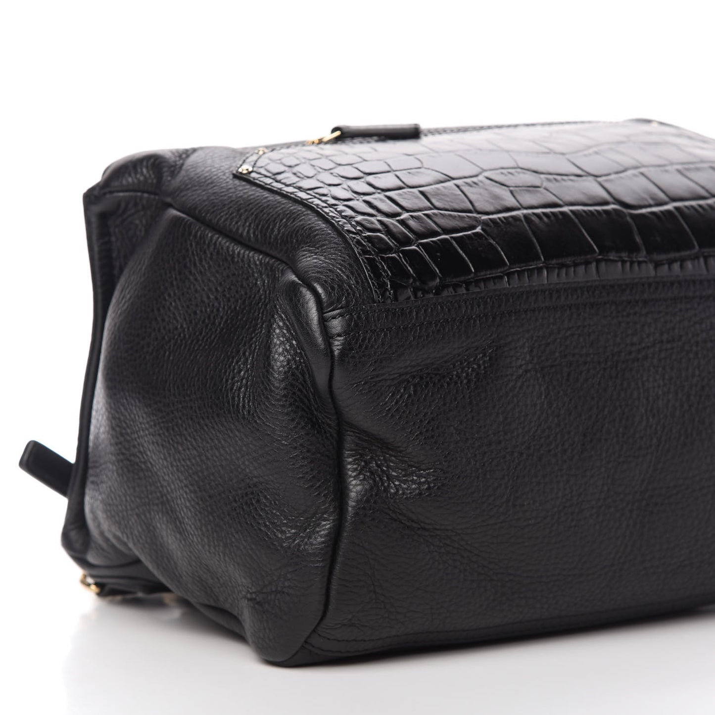 Calfskin Crocodile Embossed Medium Pandora Black