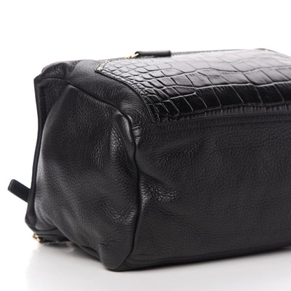 Givenchy Calfskin Crocodile Embossed Medium Pandora Black 6 of 10