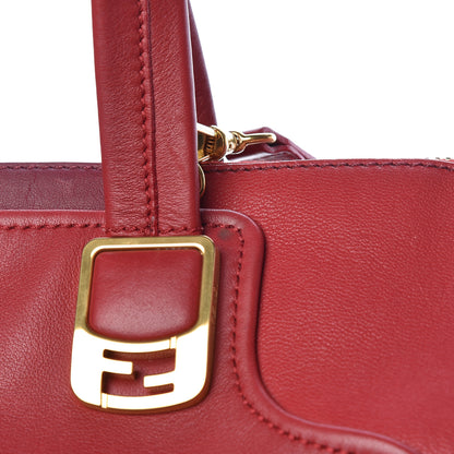 Fendi Vitello Capra Alabama Colorblock Large Chameleon Tote Ciliegia Bordeaux Ruby 11 of 12