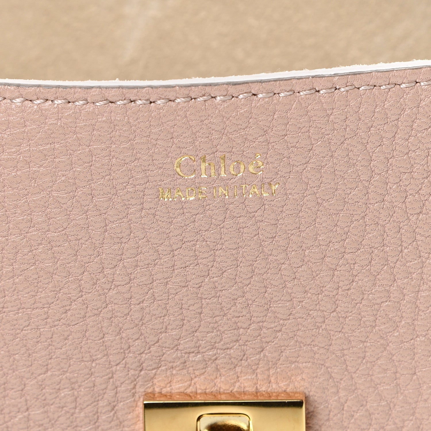 Chloe Grained Lambskin Mini Drew Shoulder Bag Cement Pink 5 of 11