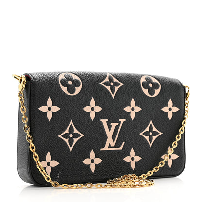 Louis Vuitton Empreinte Monogram Giant Felicie Pochette Black Beige 4 of 13