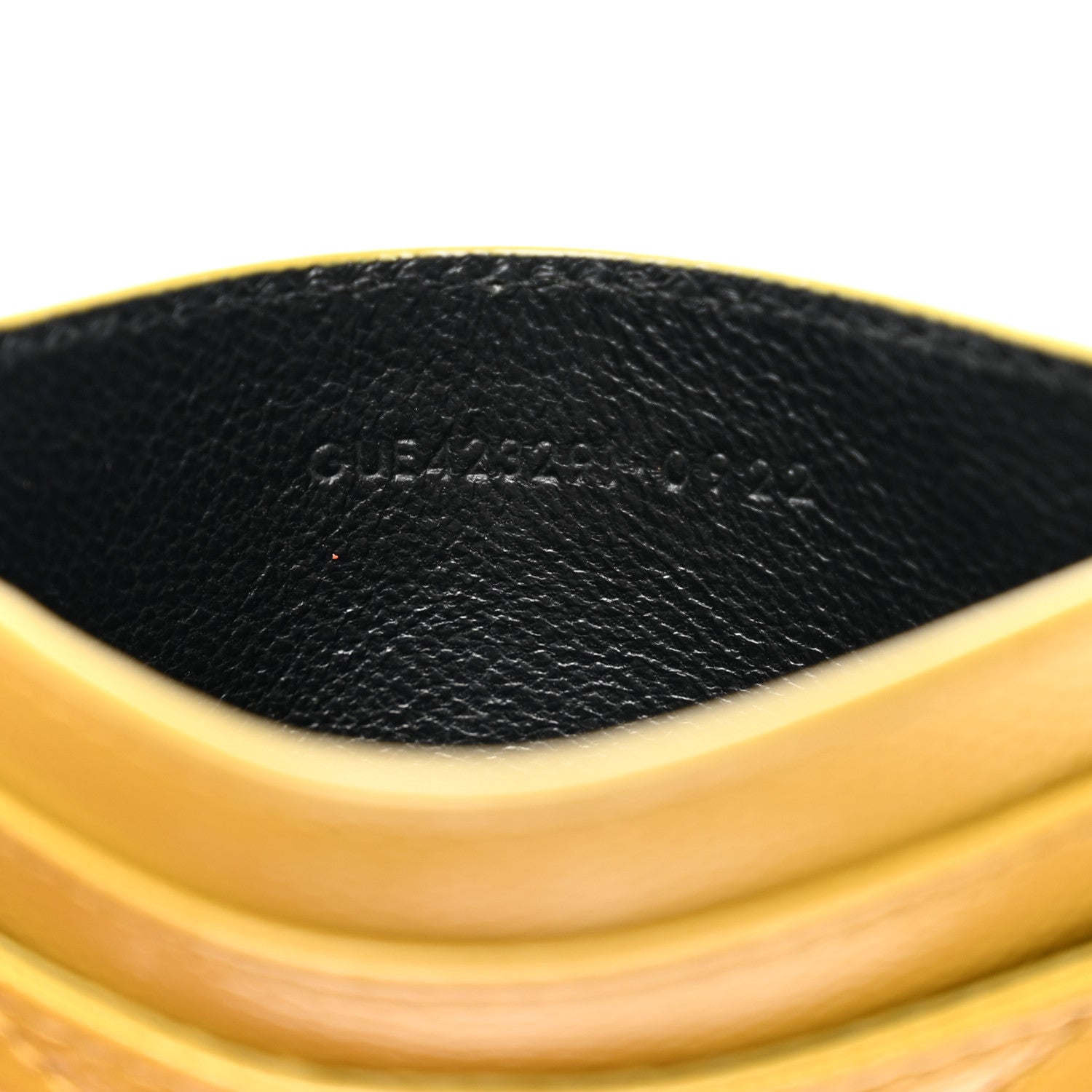 Saint Laurent Grain De Poudre Matelasse Chevron Monogram Credit Card Case Light Chartreuse 7 of 7